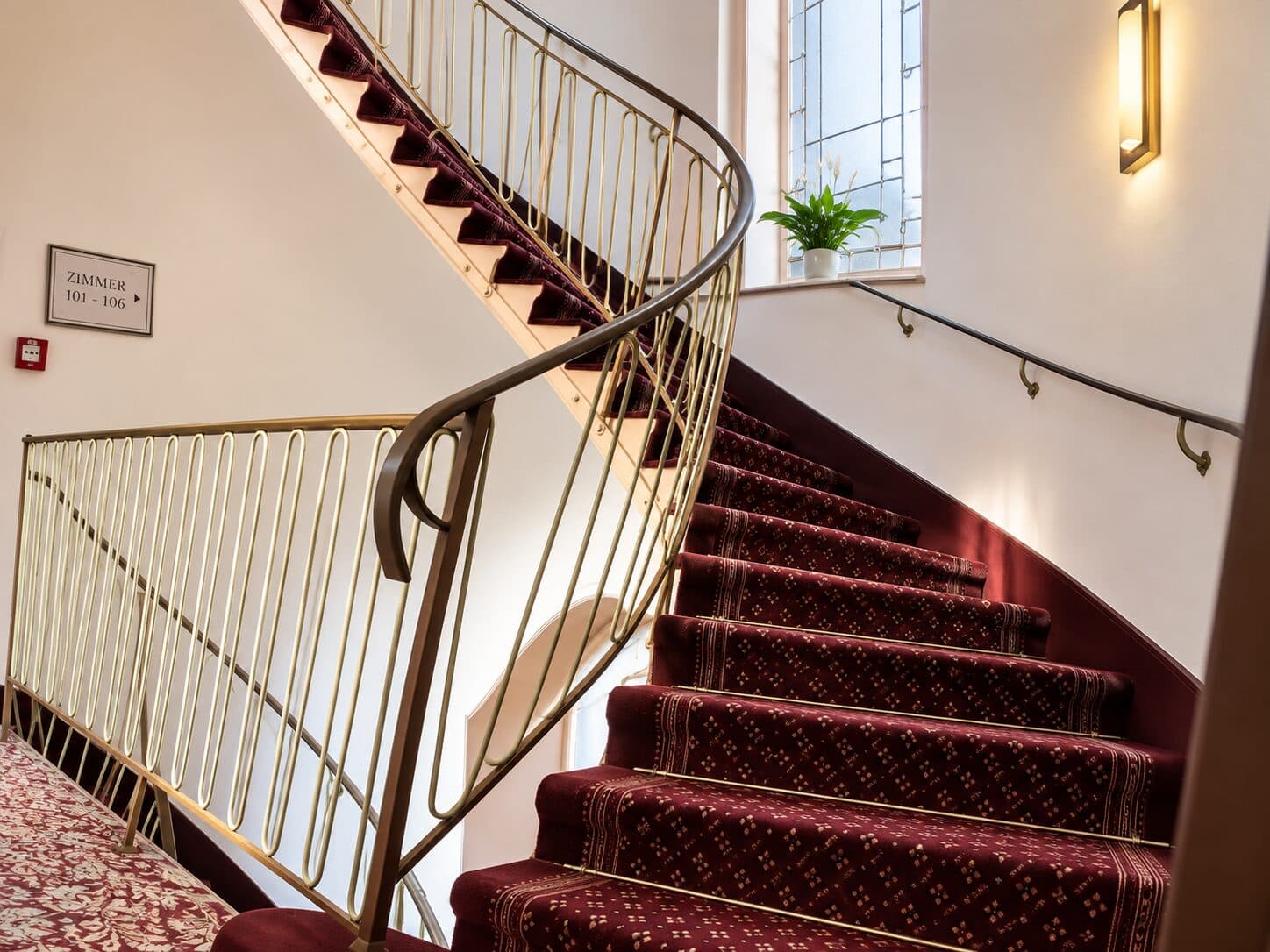 Stiegenhaus im Hotel Hadrigan